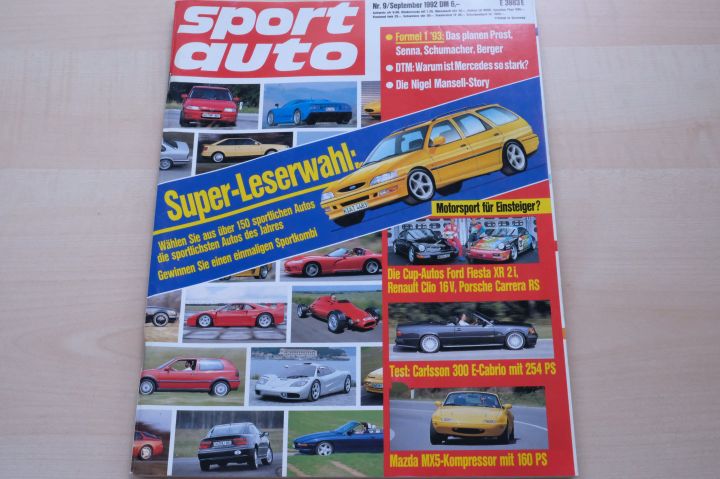 Deckblatt Sport Auto (09/1992)